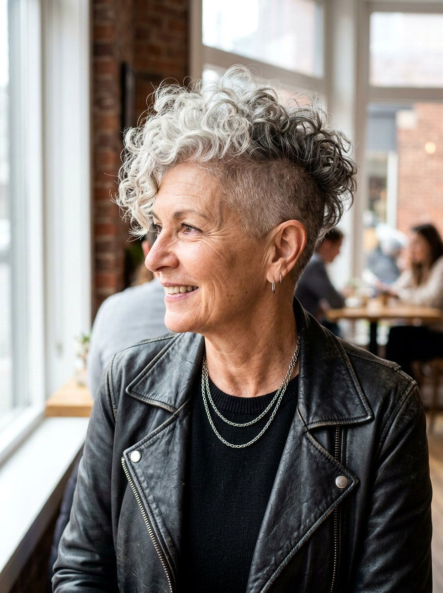 Undercut Curly Bixie Haircut - 20 curly bixie haircut for older women - 20 curly bixie haircut for older women