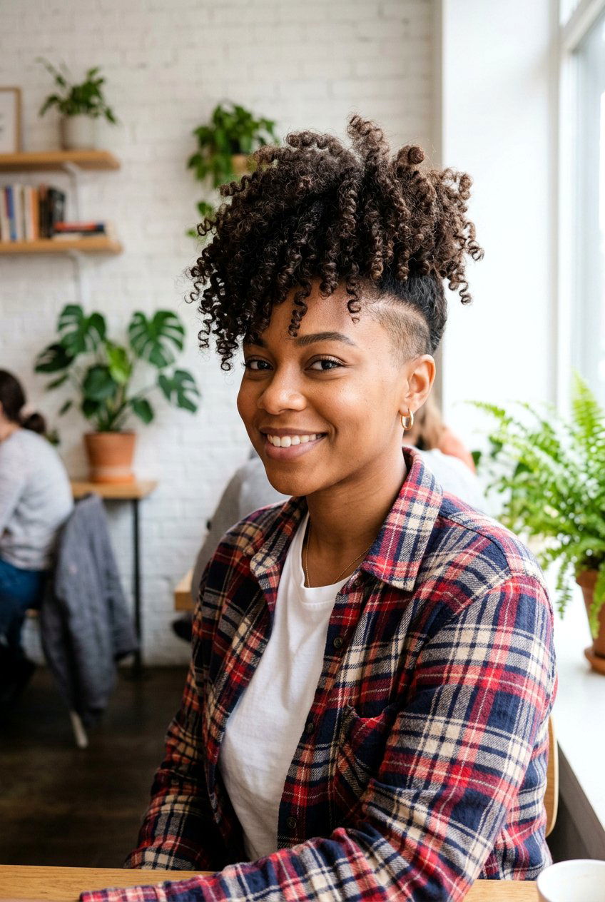 Undercut Curly Hair - 20 low maintenance haircut for moms with curly hair - 20 low maintenance haircut for moms with curly hair