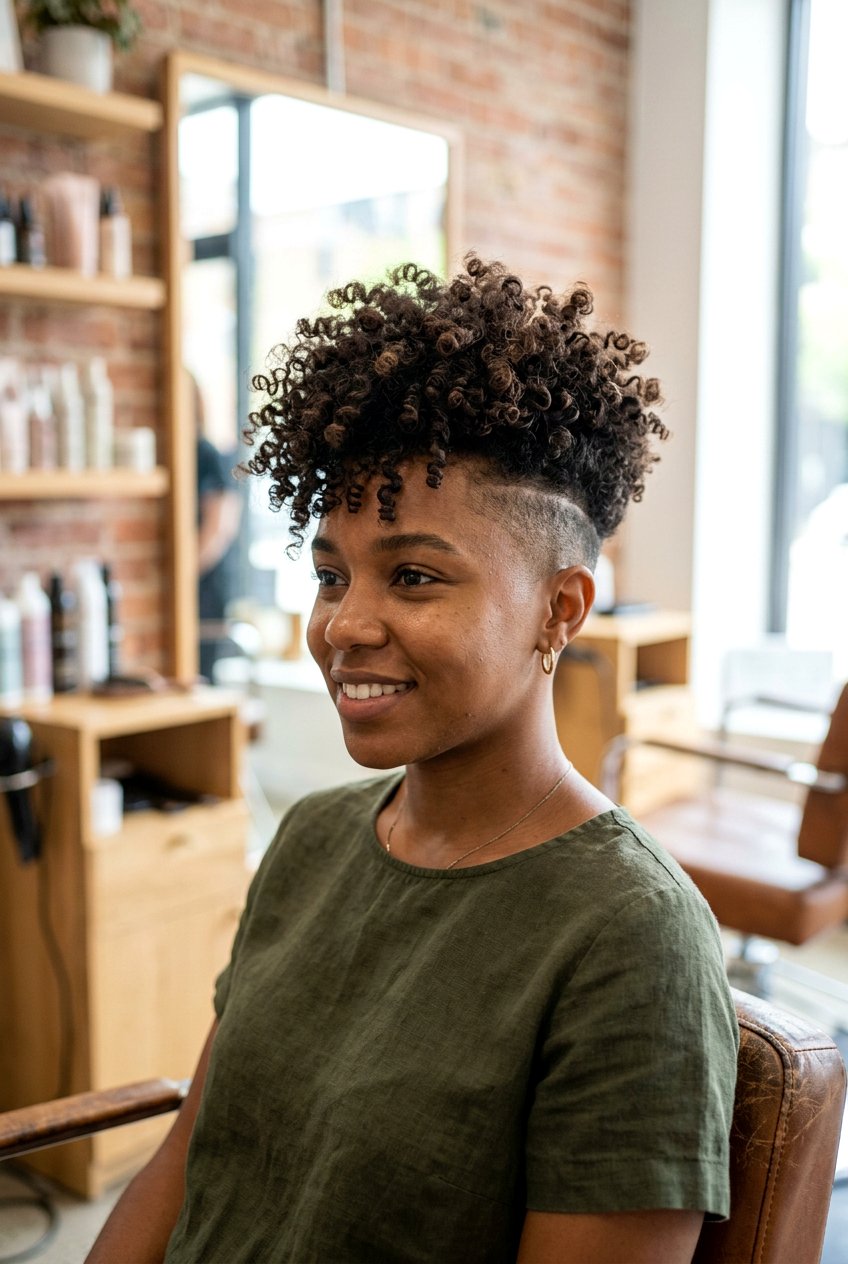 Undercut Curly Top - 20 wash and go hairstyles - 20 wash and go hairstyles