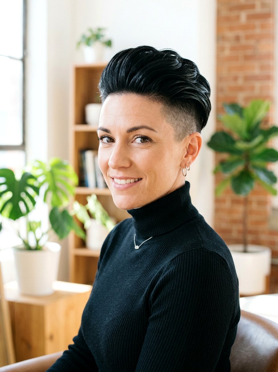 Undercut Glossy Black Pixie Haircut - 20 glossy black pixie haircut - 20 glossy black pixie haircut
