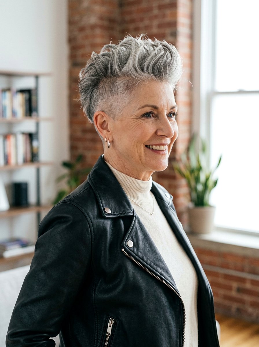 Undercut Pixie - 20 short textured pixie for women over 60 - 20 short textured pixie for women over 60