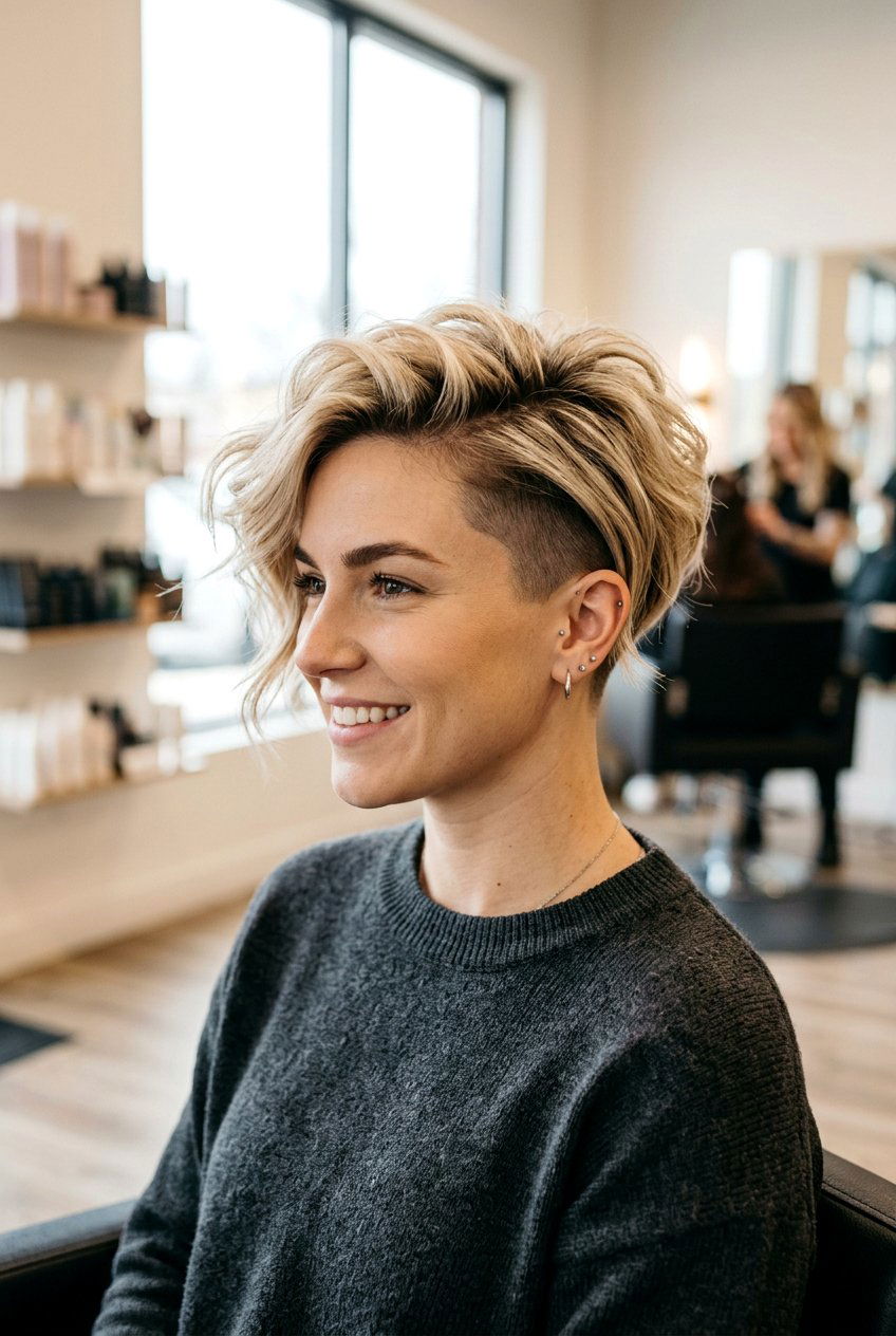 Undercut Pixie - 20 short haircuts for round faces - 20 short haircuts for round faces