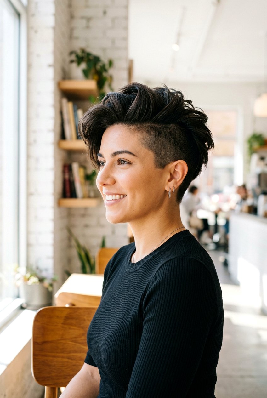 Undercut Pixie - 20 short hairstyles for fine hair - 20 short hairstyles for fine hair