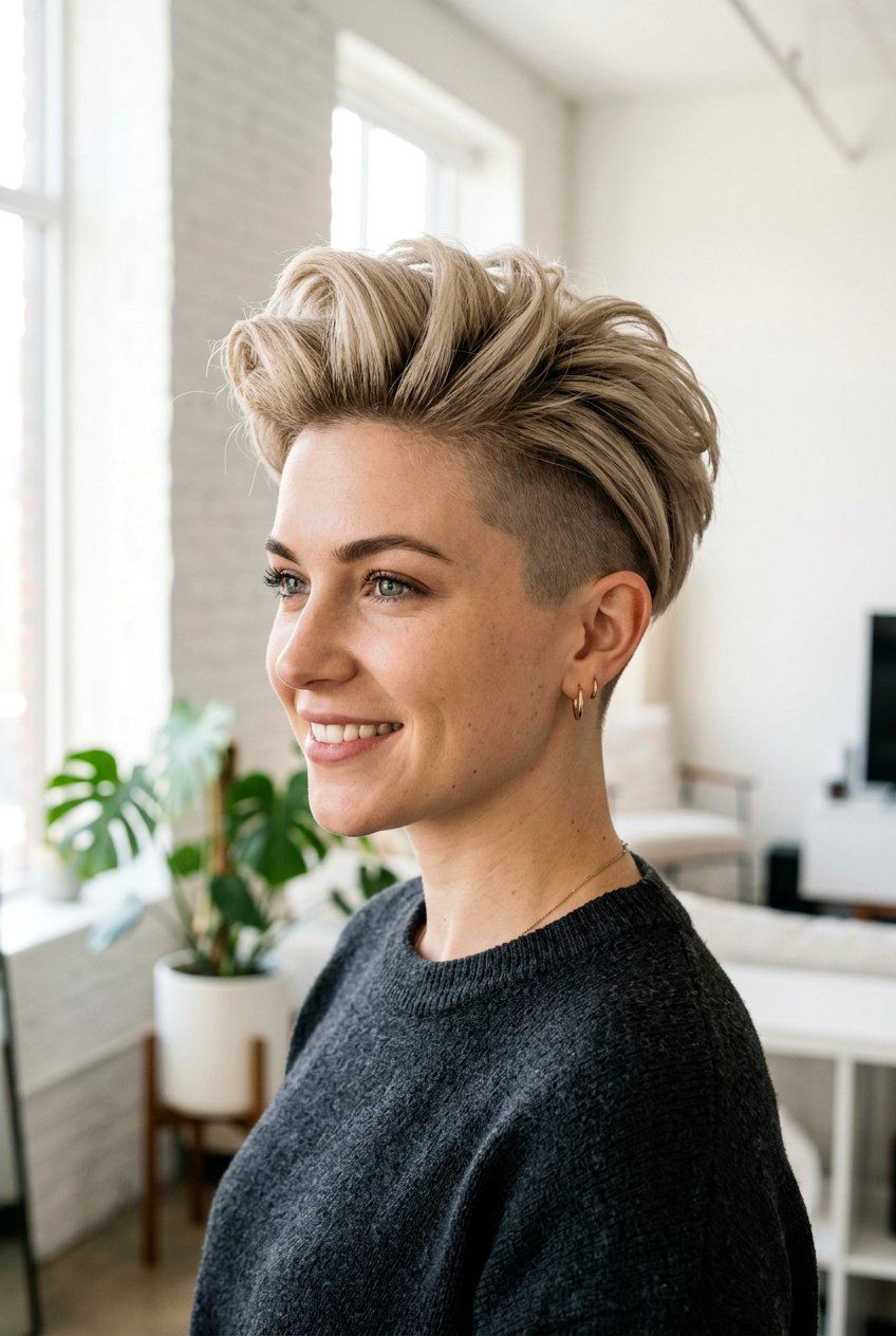 Undercut Pixie - 20 short hairstyles for thin hair - 20 short hairstyles for thin hair