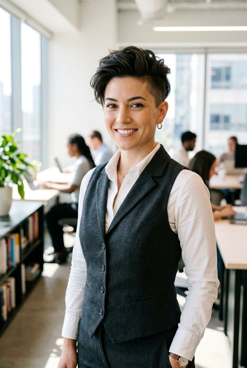 Undercut Pixie - 20 low maintenance haircut for professional women - 20 low maintenance haircut for professional women