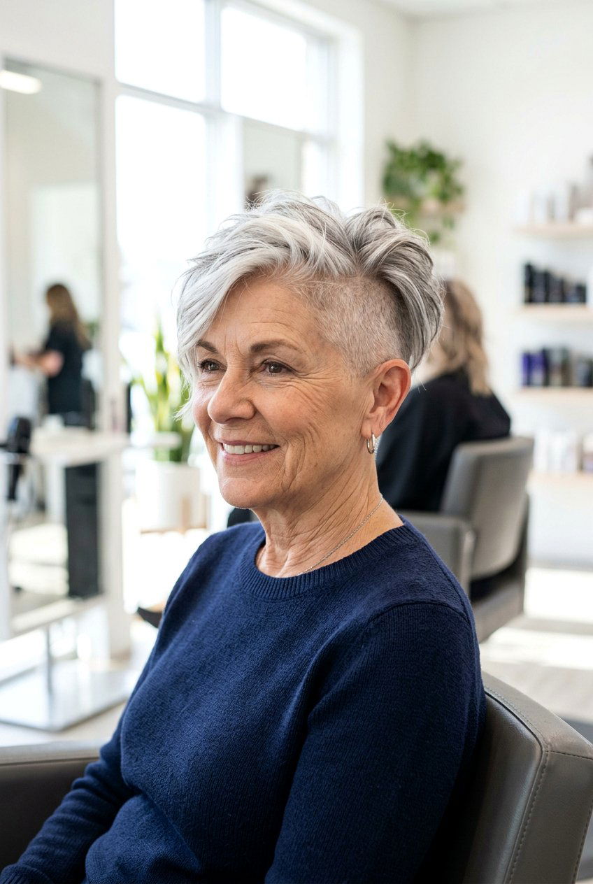 Undercut Pixie Cut - 20 pixie cuts for older women - 20 pixie cuts for older women