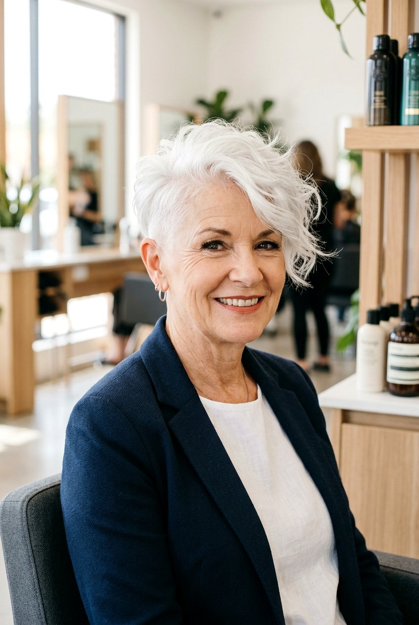 Undercut Pixie Cut - 20 short hairstyles for women over 60 - 20 short hairstyles for women over 60