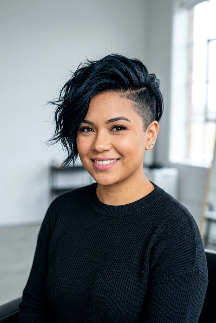 Undercut Pixie Cut For Round Face - 20 flattering pixie for round face - 20 flattering pixie for round face