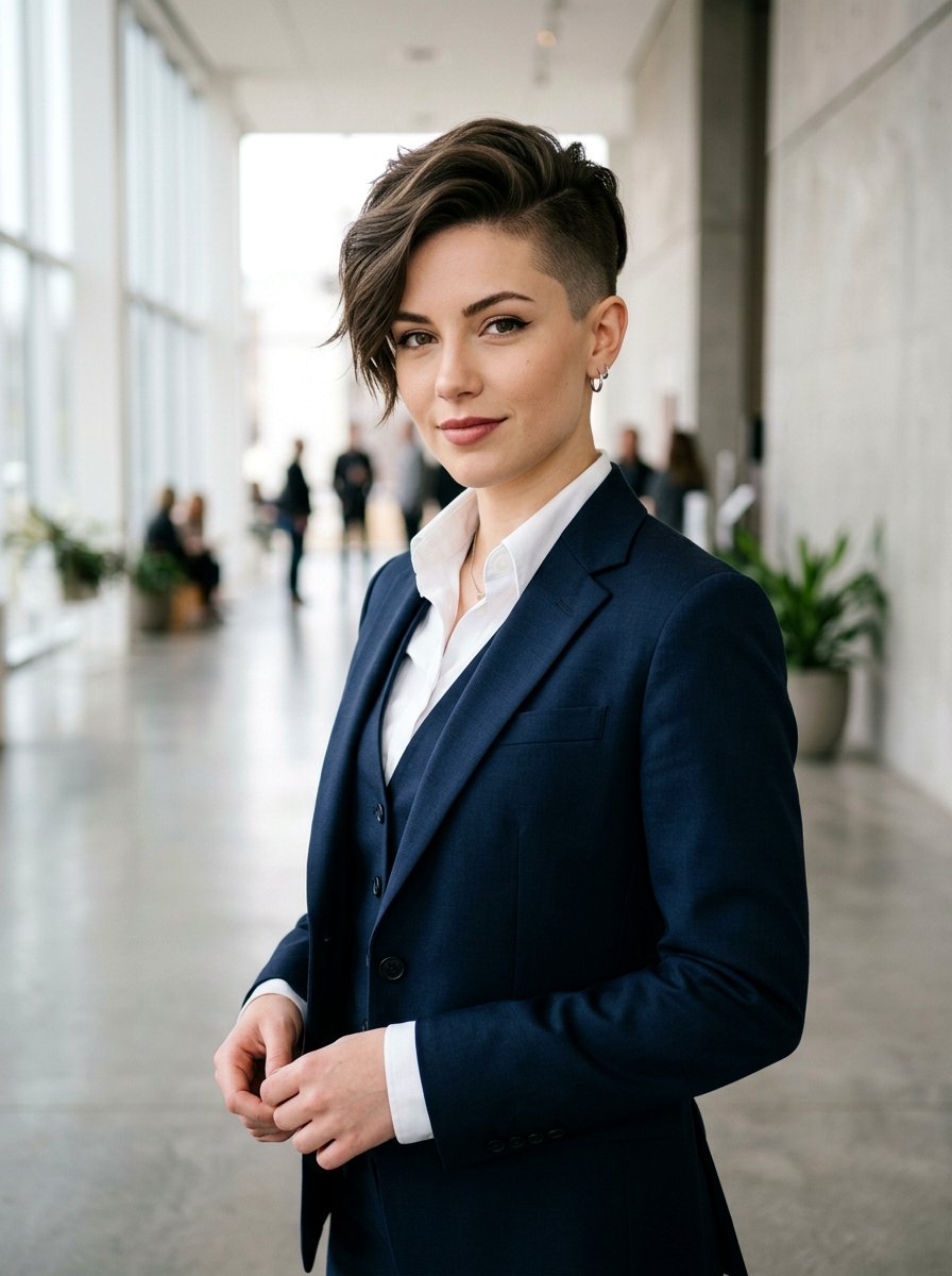Undercut Pixie Haircut - 20 polished haircut for professional women - 20 polished haircut for professional women