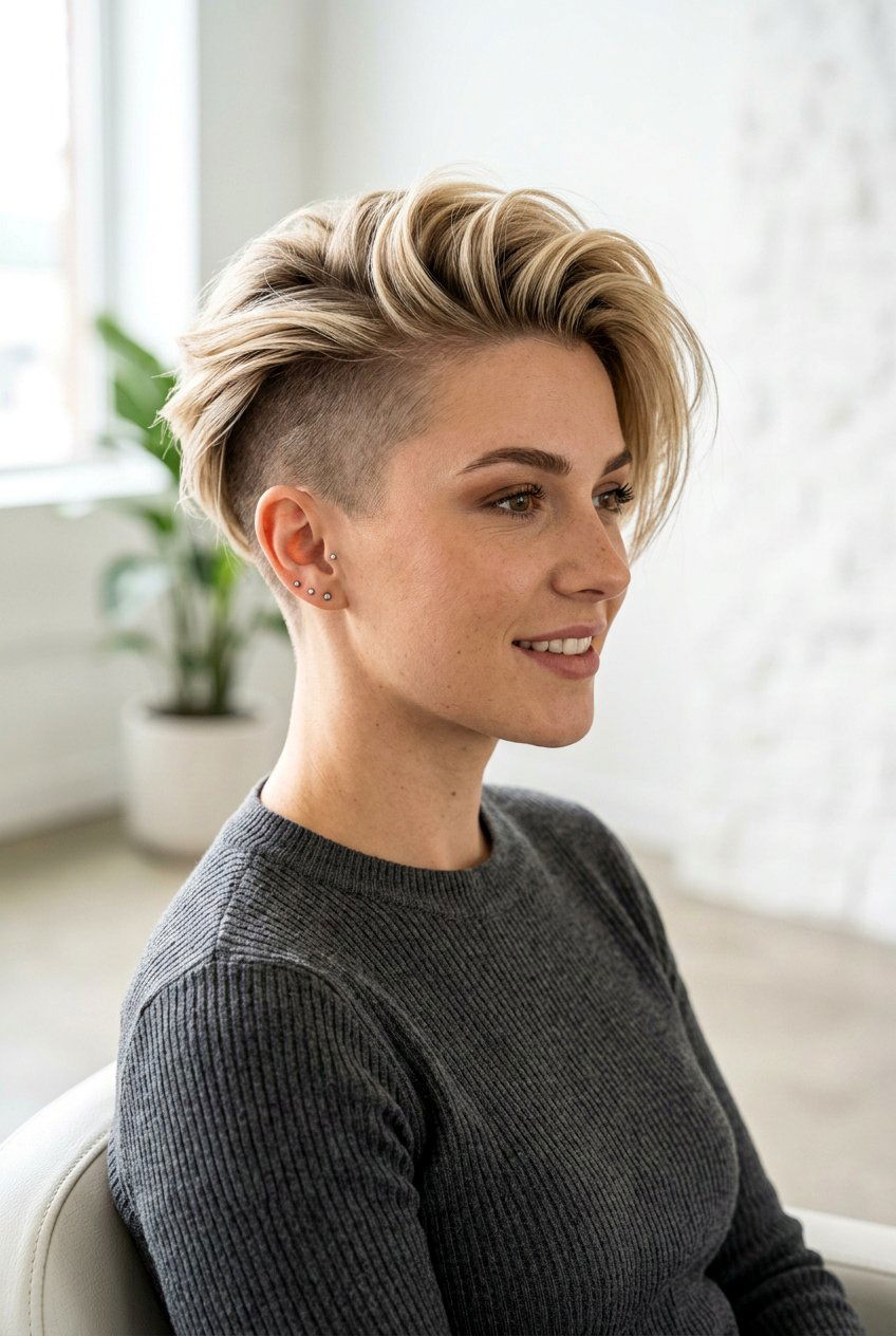 Undercut Pixie Haircut - 20 low maintenance short haircuts - 20 low maintenance short haircuts