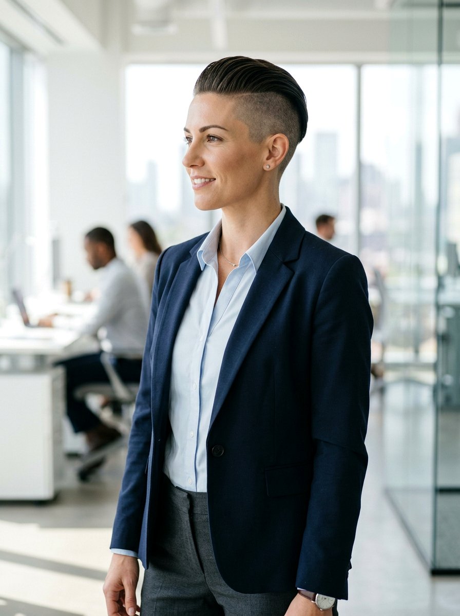 Undercut Pixie Haircut - 20 elegant haircut for office women - 20 elegant haircut for office women