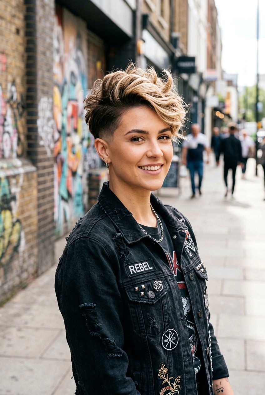 Undercut Pixie Haircut With Balayage Color - 20 balayage on pixie haircut - 20 balayage on pixie haircut