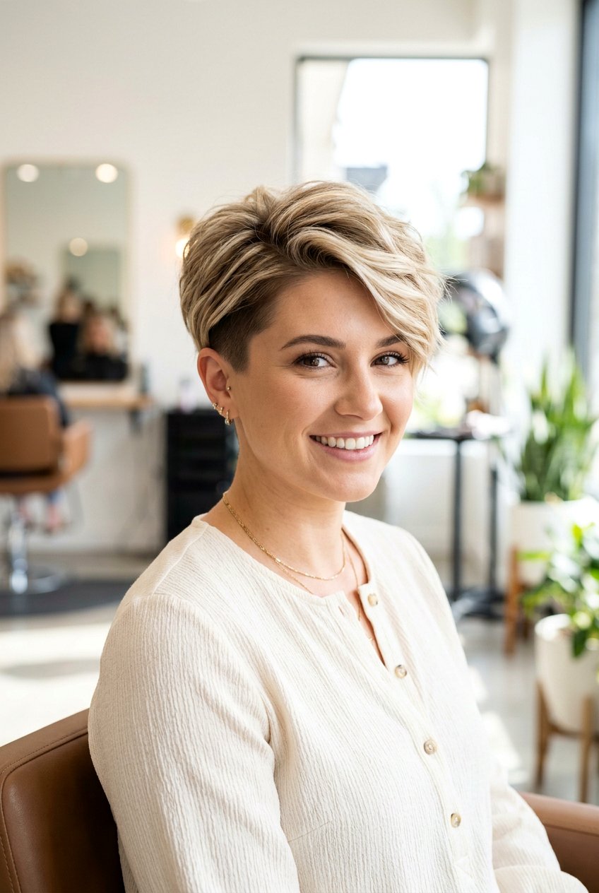 Undercut Pixie With Blonde Highlights For Thick Hair - 20 pixie undercut for thick hair - 20 pixie undercut for thick hair