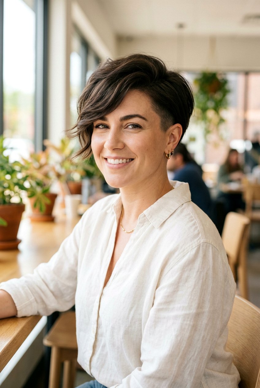 Undercut Pixie With Side Swept Fringe For Thick Hair - 20 pixie undercut for thick hair - 20 pixie undercut for thick hair