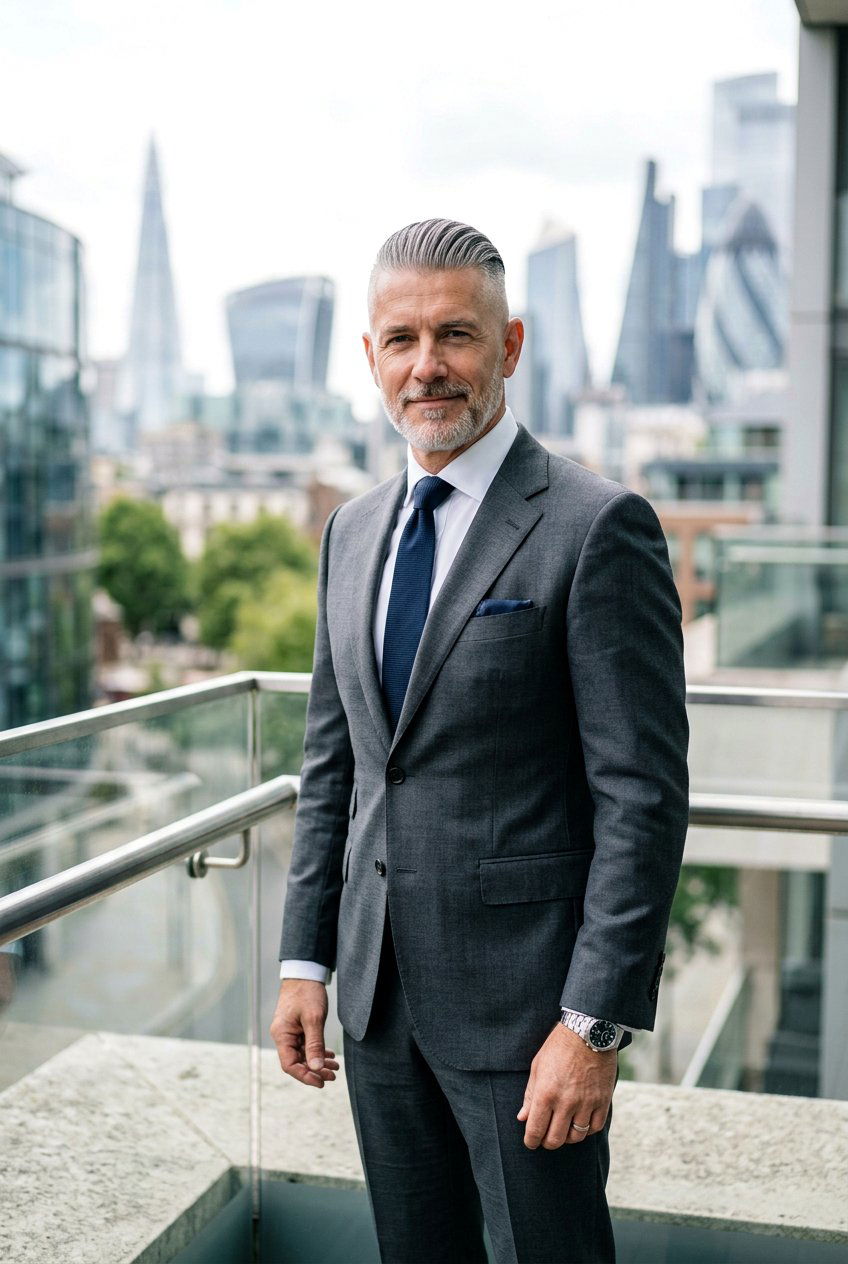 Undercut Slick Back Gray Haircut - 20 men gray hairstyle for older professionals - 20 men gray hairstyle for older professionals