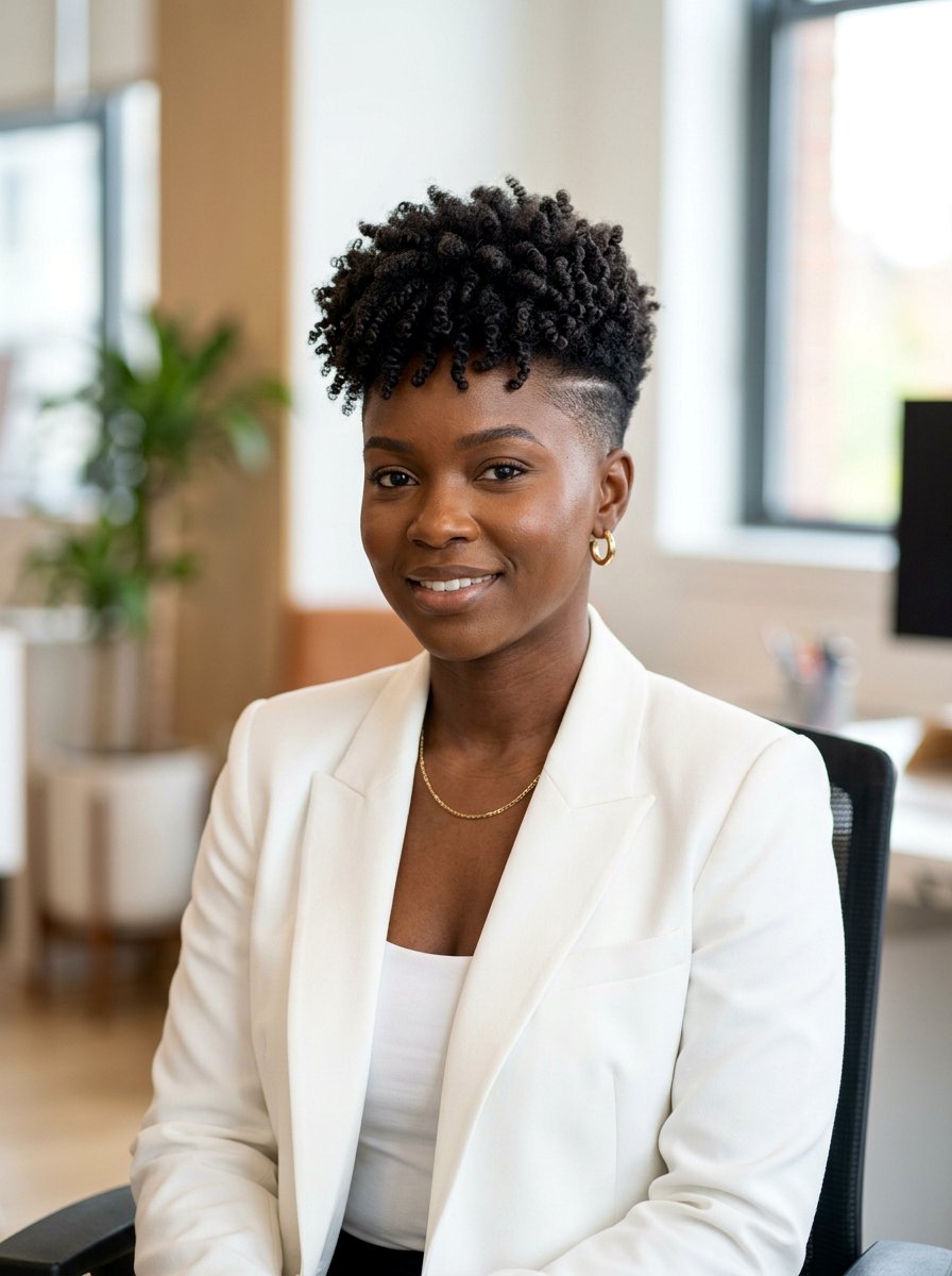 Undercut Tapered Natural Hair - 20 side shaved natural hairstyle - 20 side shaved natural hairstyle