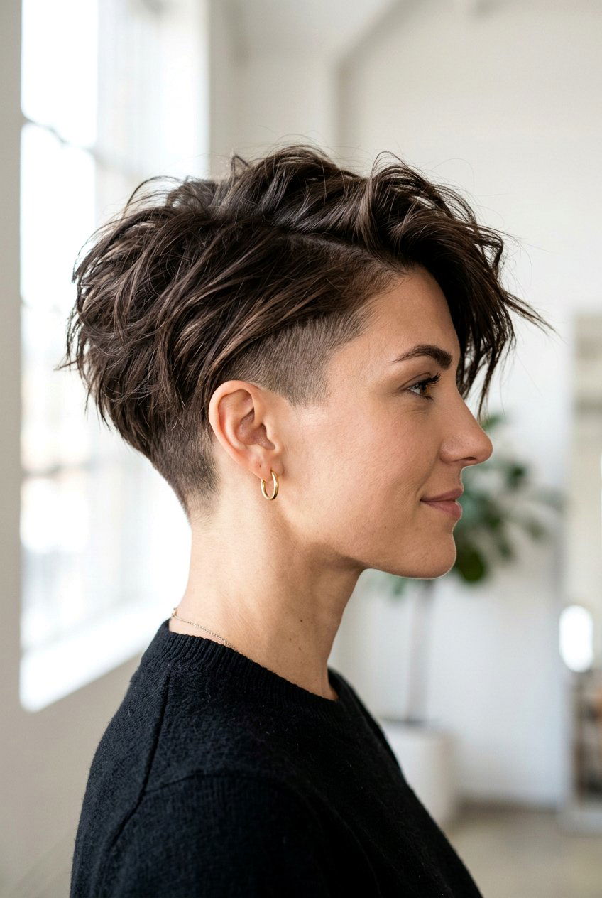 Undercut Textured Pixie - 20 textured pixie haircut - 20 textured pixie haircut