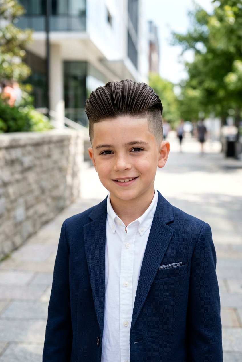 Undercut With Slick Back - 20 young boys haircut for round face - 20 young boys haircut for round face