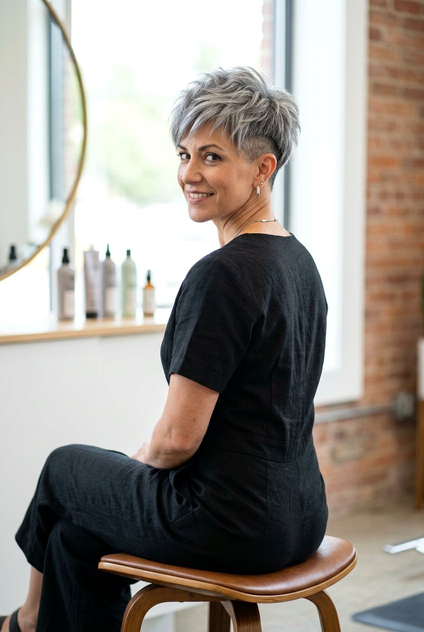 Undercut gray bixie haircut - 20 modern gray bixie haircut - 20 modern gray bixie haircut