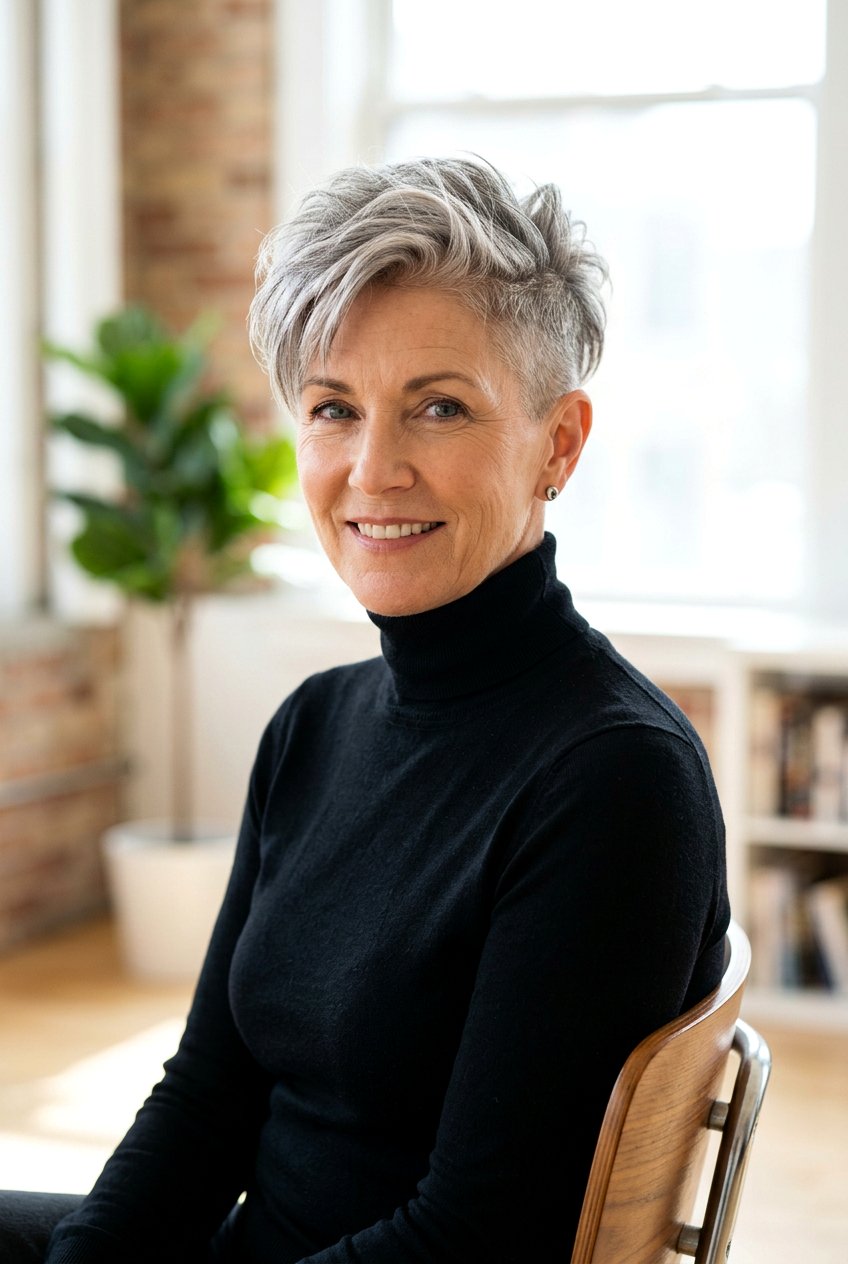 Undercut pixie cut - 20 modern pixie for women over 50 - 20 modern pixie for women over 50