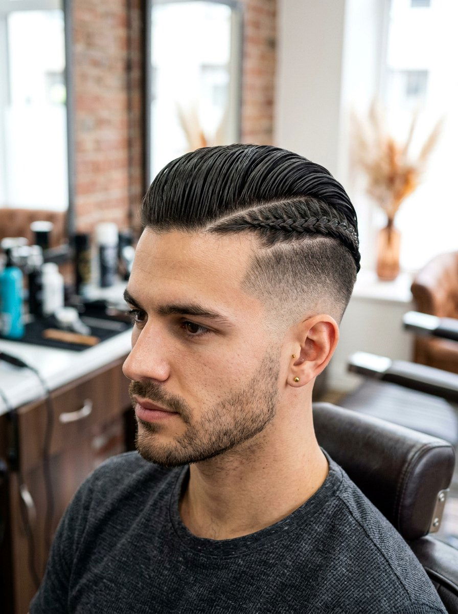 Undercut with Braided Parting - 20 viking undercut braid men - 20 viking undercut braid men