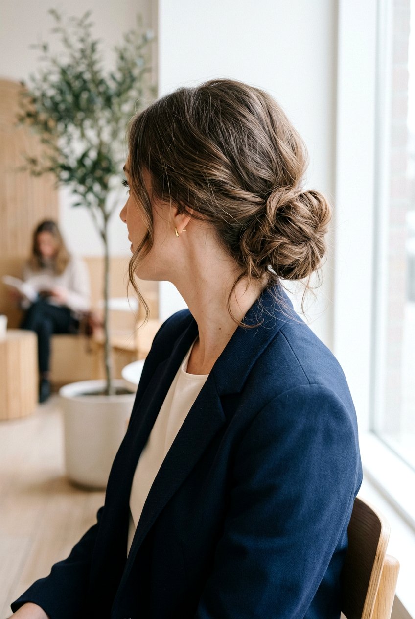 Undone Chignon Bun - 20 undone bun hairstyles - 20 undone bun hairstyles