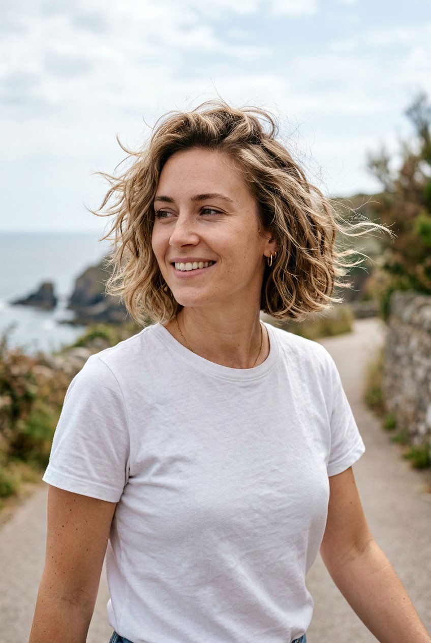 Undone Jaw Length French Bob With Texture - 20 jaw length french bob - 20 jaw length french bob