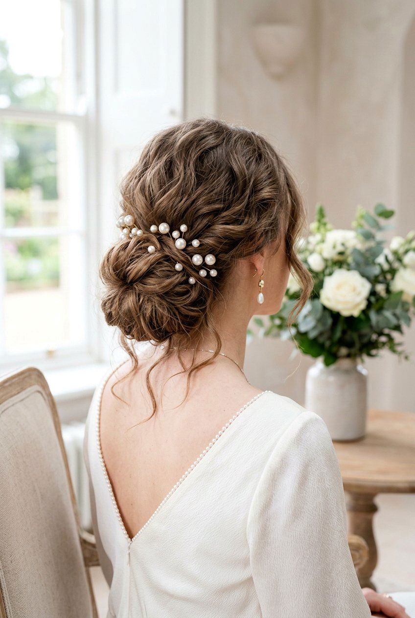 Undone Low Bun With Hair Accessories - 20 undone bun hairstyles - 20 undone bun hairstyles