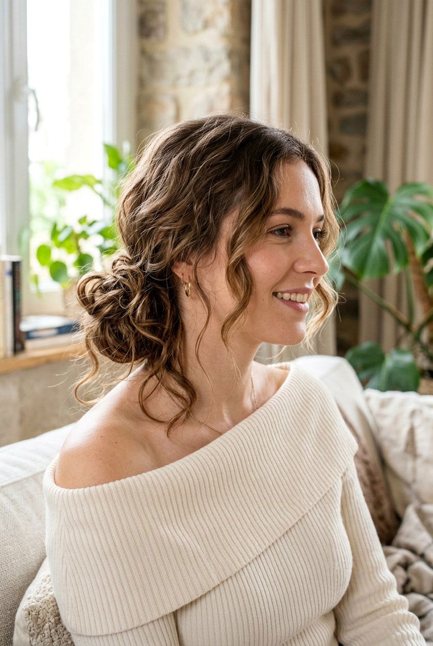 Undone Side Bun - 20 undone bun hairstyles - 20 undone bun hairstyles