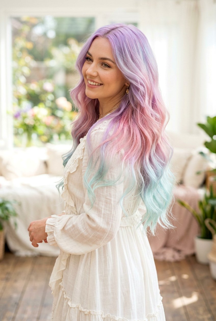 Unicorn Rainbow Hair Color - 20 rainbow hair color ideas - 20 rainbow hair color ideas
