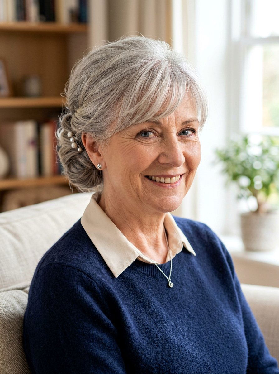 20 Stunning Short Updo Hairstyle Ideas for Older Women to Try