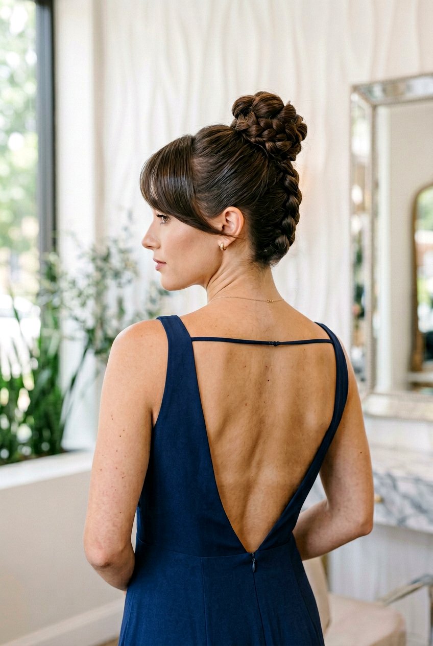 Upside Down Braided Bun With Swoop Bangs - 20 braided bun with swoop bangs - 20 braided bun with swoop bangs