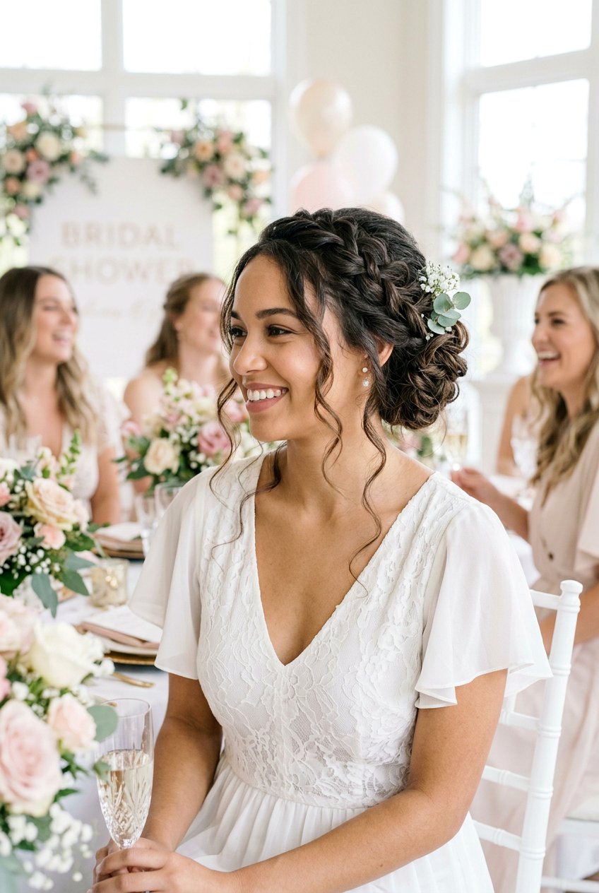 Upswept Braids For Bridal Shower - 20 bridal shower hairstyles - 20 bridal shower hairstyles