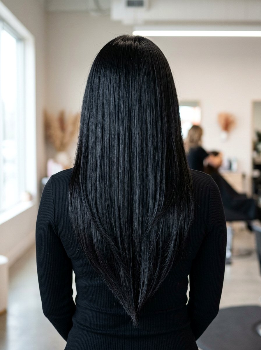 V Cut Layered Haircut - 20 straight layered haircut for thick hair women - 20 straight layered haircut for thick hair women