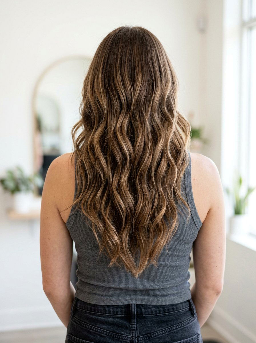 V Cut Layered Wavy Hair - 20 wavy layered haircut for thick hair women - 20 wavy layered haircut for thick hair women