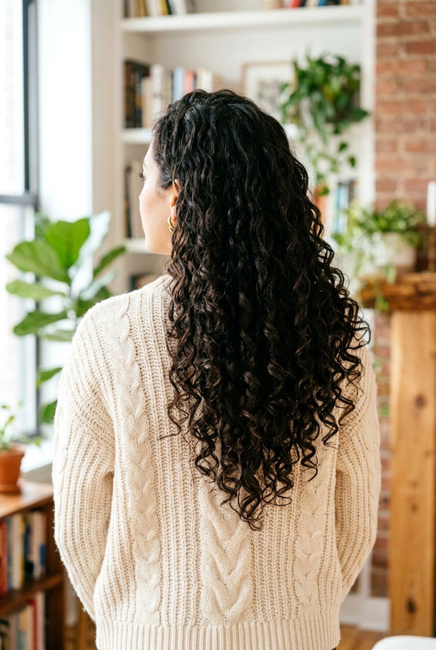 V Cut Long Curly Layers Haircut - 20 long curly layers haircut - 20 long curly layers haircut