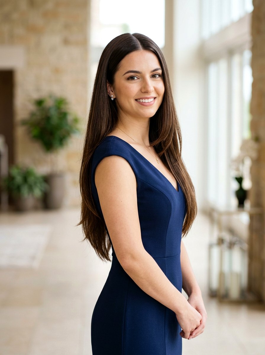 V Cut Long Hair - 20 polished haircut for professional women - 20 polished haircut for professional women