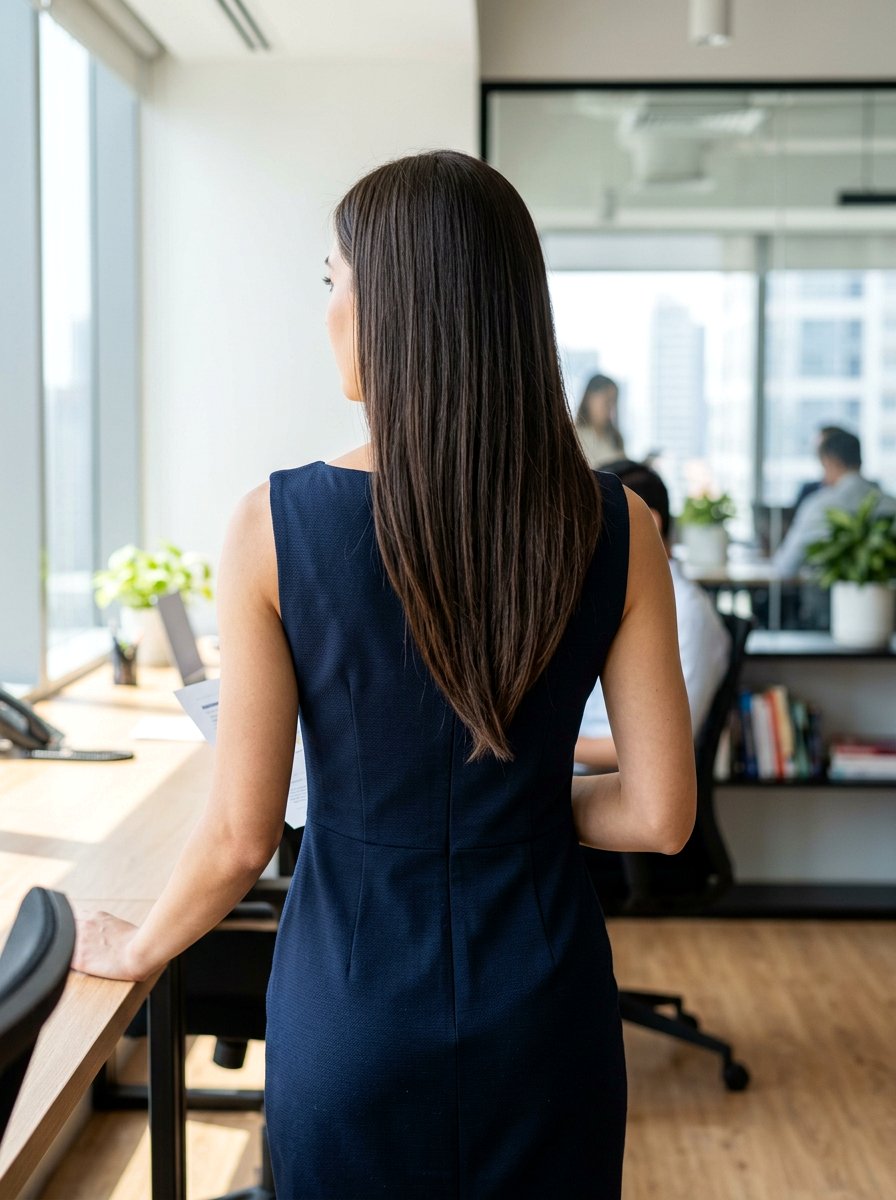 V Cut Long Haircut - 20 elegant haircut for office women - 20 elegant haircut for office women