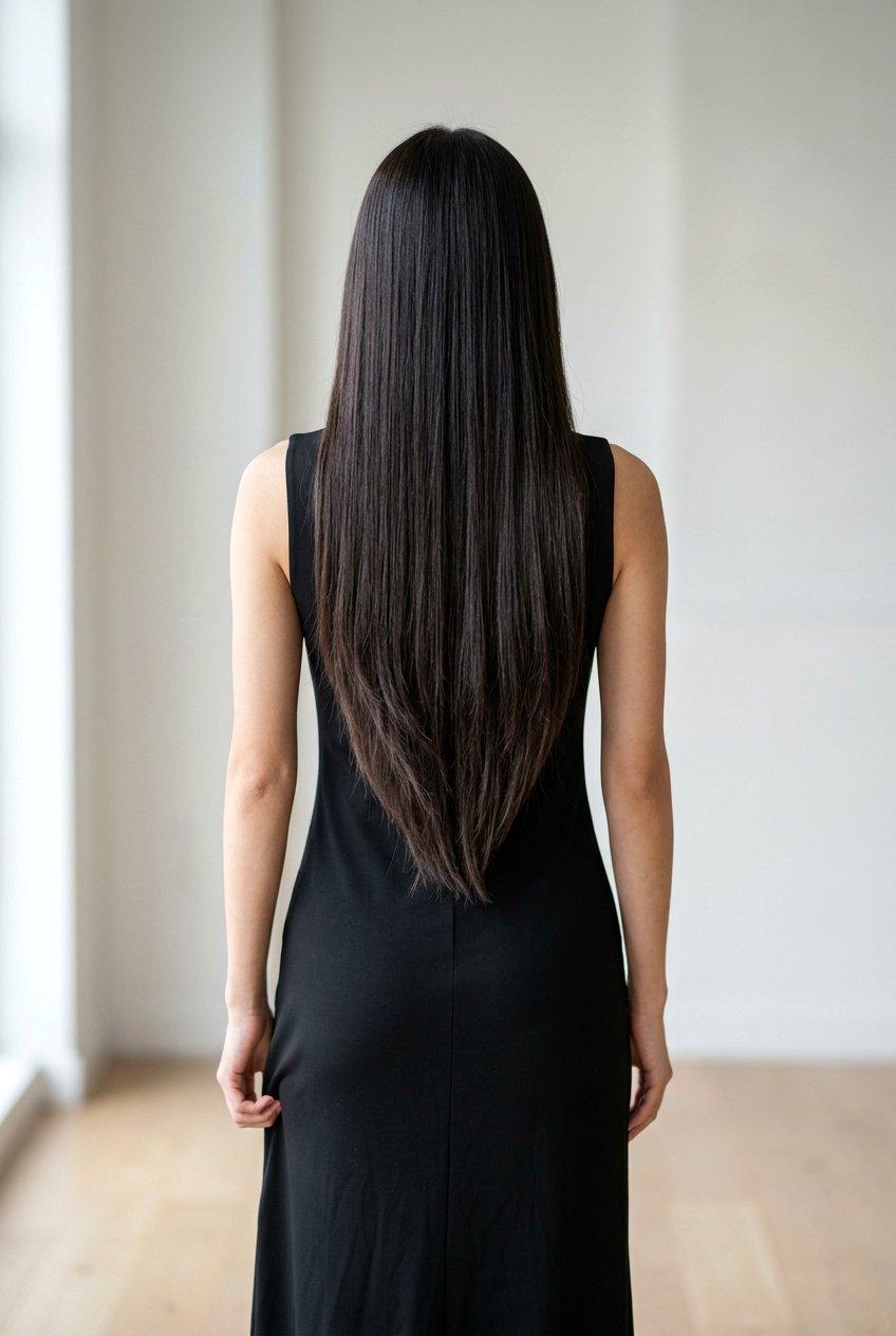 V Cut With Feathered Ends - 20 layered haircut with feathered ends - 20 layered haircut with feathered ends