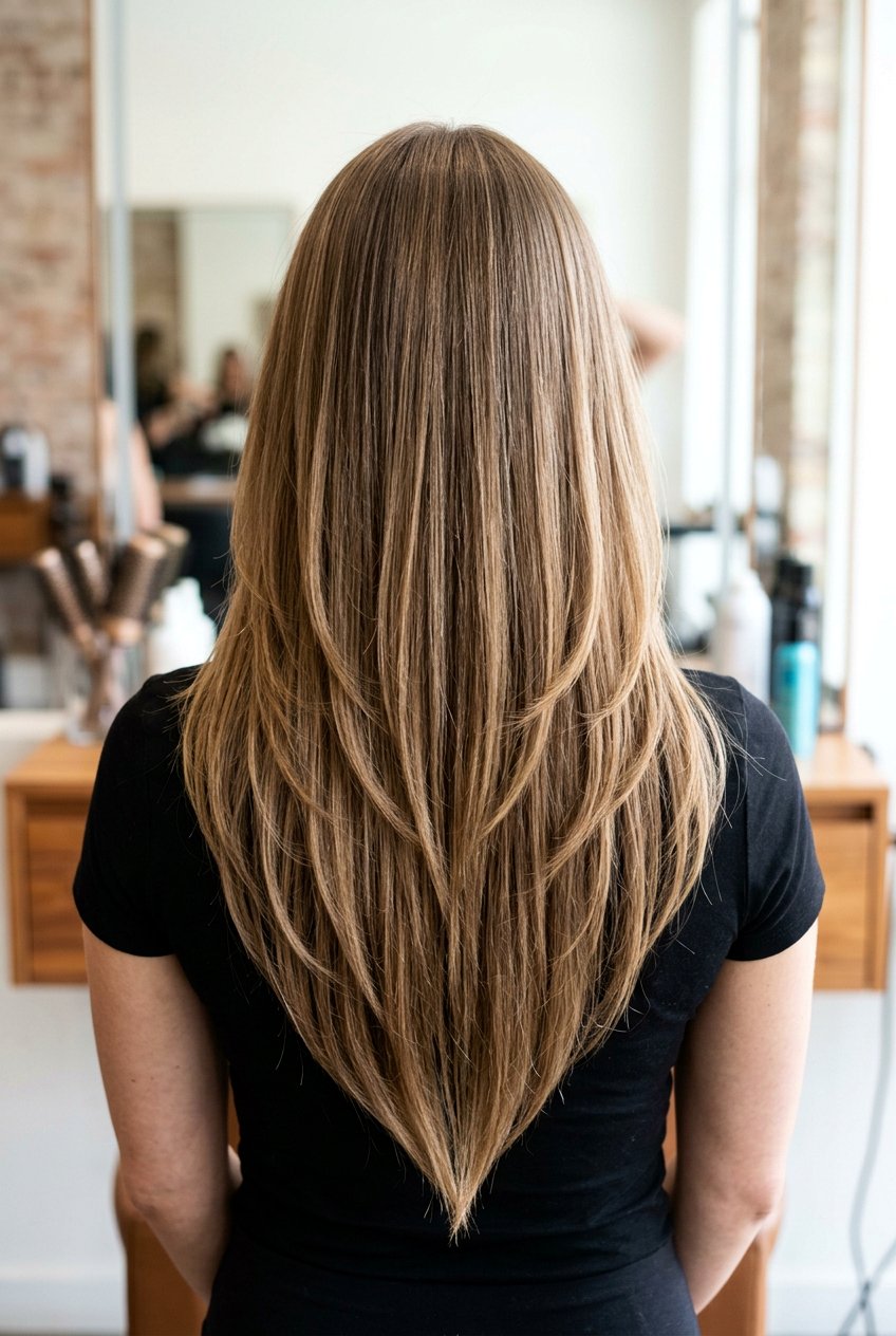 V Shape Layered Haircut For Long Hair - 20 korean layered haircut - 20 korean layered haircut