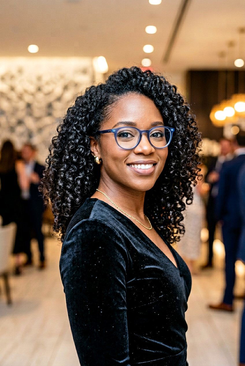 V Shaped Curly Cut - 20 curly hairstyles for women with glasses - 20 curly hairstyles for women with glasses