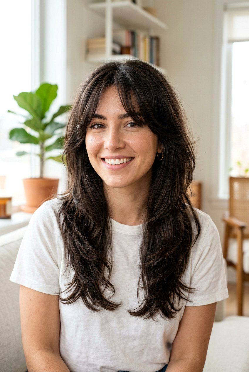 V Shaped Haircut With Layers And Bangs - 20 v shaped haircut for thick hair - 20 v shaped haircut for thick hair