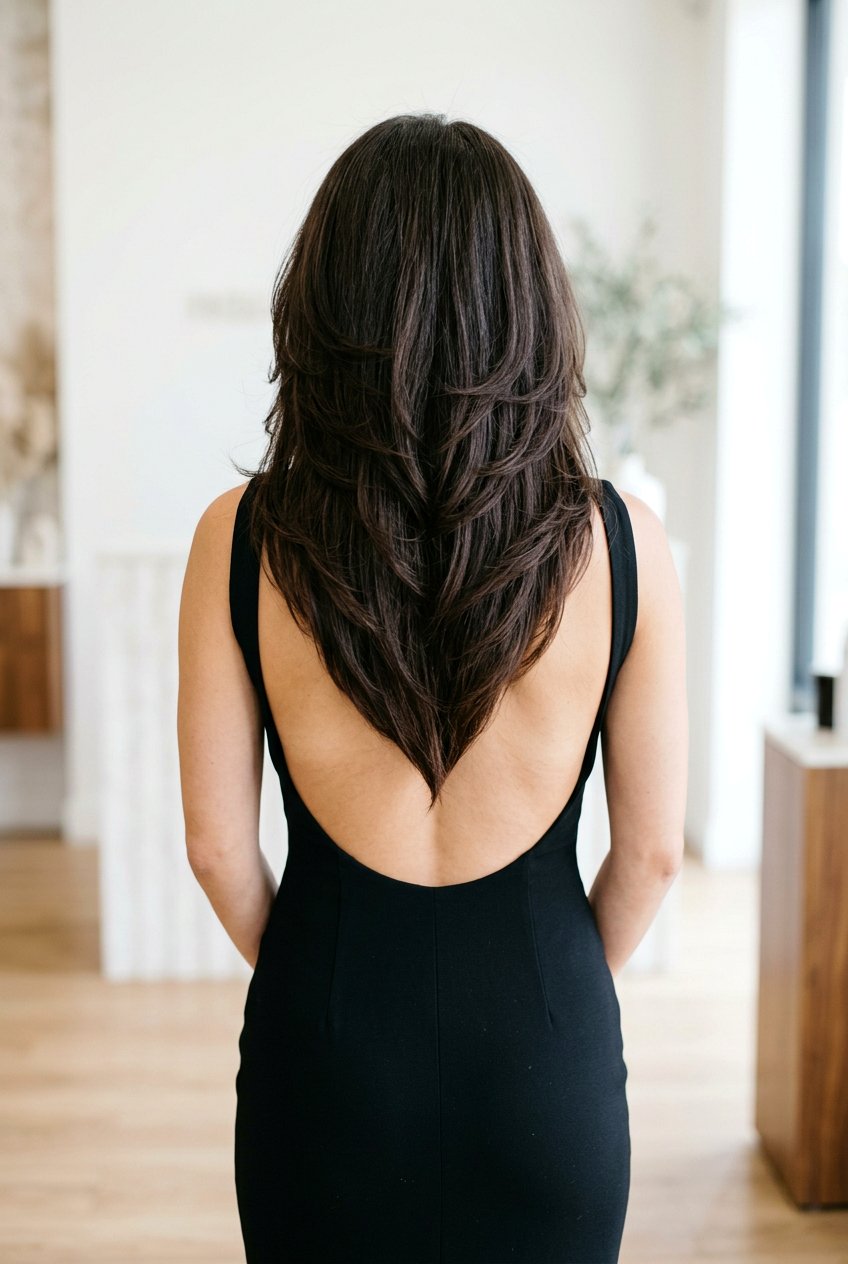 V Shaped Layered Blowout - 20 celebrity blowout with layers - 20 celebrity blowout with layers