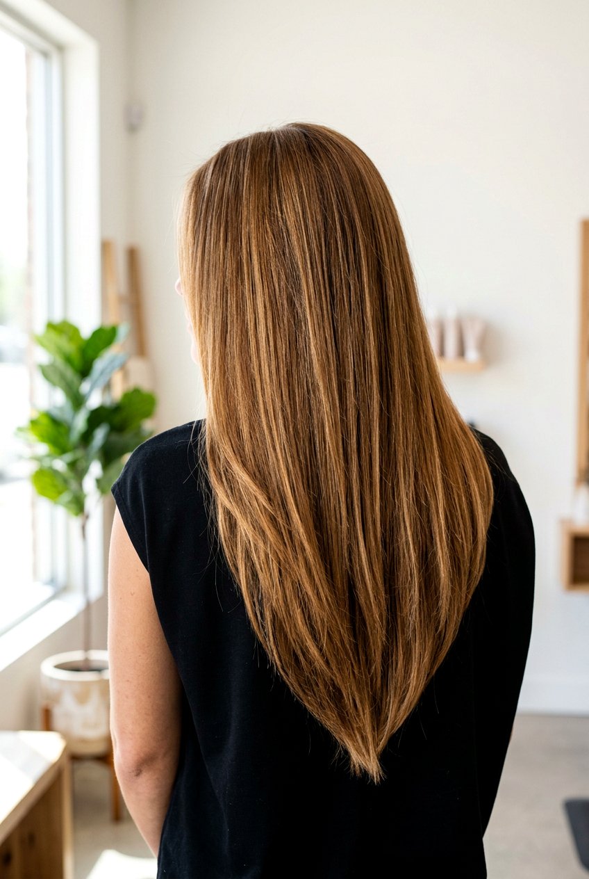 V cut long hair thick hair - 20 hairstyles for thick hair - 20 hairstyles for thick hair