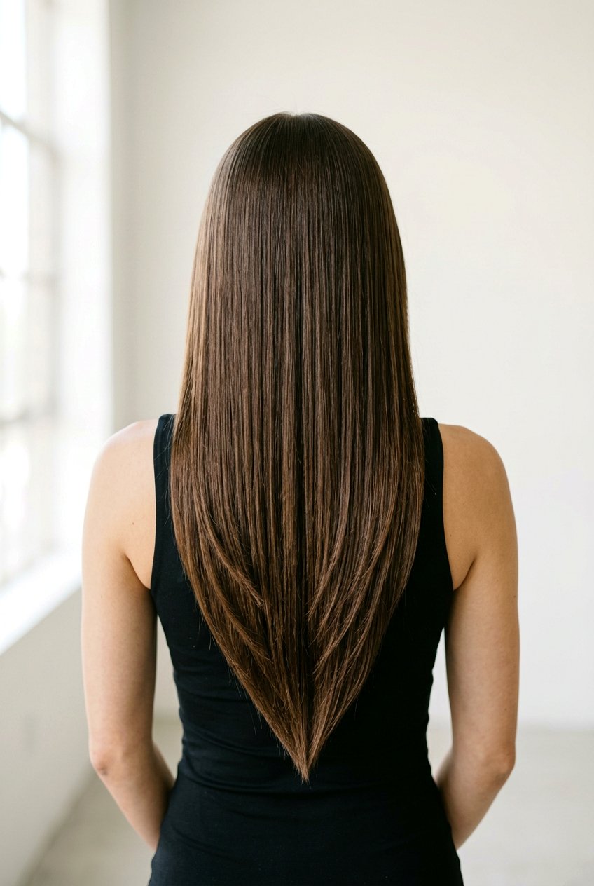 V cut long layered hair - 20 long layered hairstyles - 20 long layered hairstyles