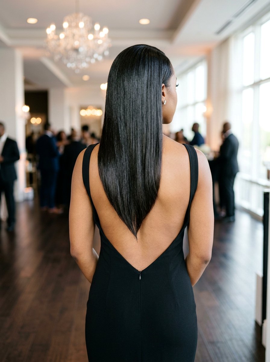 V shape silk press natural hair - 20 silk press on natural hair with layers - 20 silk press on natural hair with layers