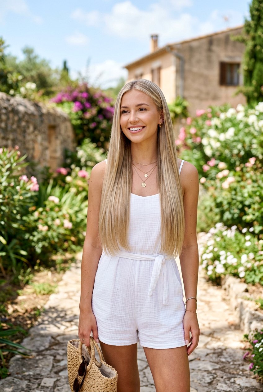 Vanilla Blonde Babylights On Long Straight Hair - 20 blonde babylights for fine hair women - 20 blonde babylights for fine hair women