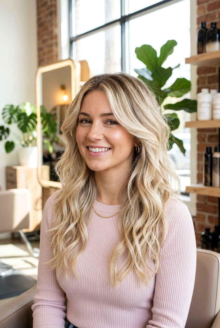 Vanilla Blonde Balayage Layered Haircut - 20 natural looking balayage for blondes - 20 natural looking balayage for blondes