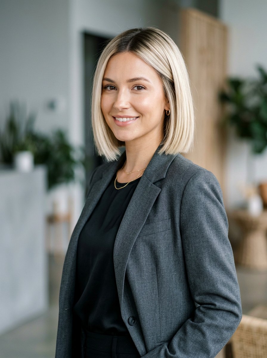 Vanilla Blonde Bob With Shadow Root - 20 vanilla blonde with shadow root - 20 vanilla blonde with shadow root