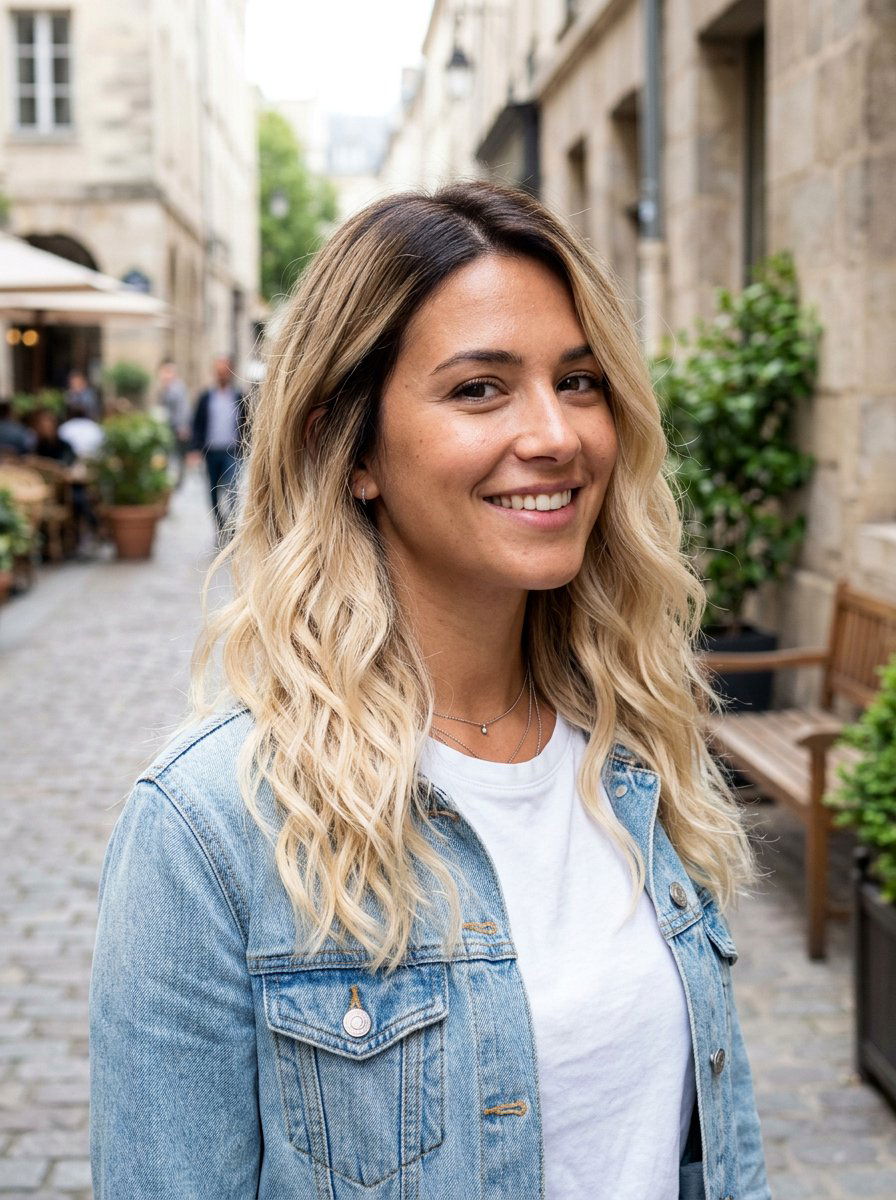 Vanilla Blonde With Deep Root Melt - 20 vanilla blonde with shadow root - 20 vanilla blonde with shadow root